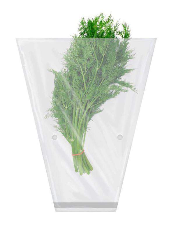 Трапецевидный пакет для укропа, зелени